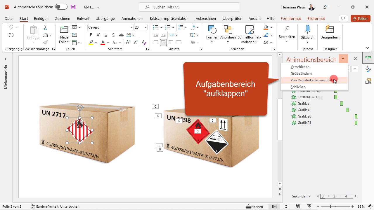 Microsoft Office 365 Tipp: Aufgabenbereiche anordnen, Bild 2