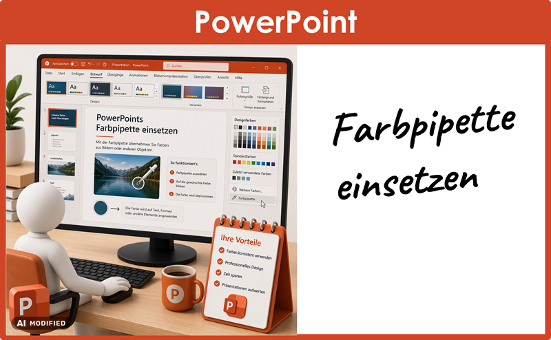 Microsoft Lernvideo Powerpoint 02 Farbpipette Demo Video