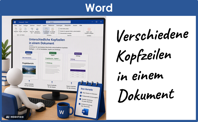 Microsoft Lernvideo Word 03 Kopfzeile Demo Video